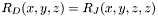 $ R_D(x,y,z) = R_J(x,y,z,z) $